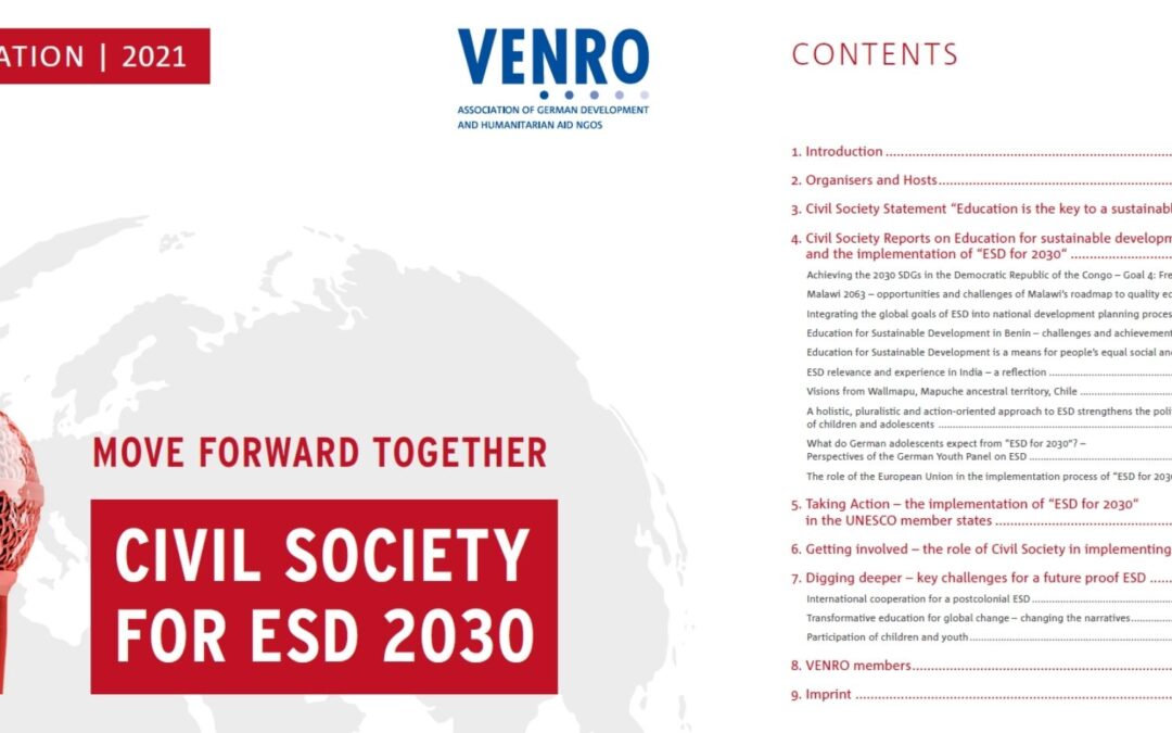 Izkupiček procesa “Civilna družba za izobraževanje za trajnostni razvoj 2030”